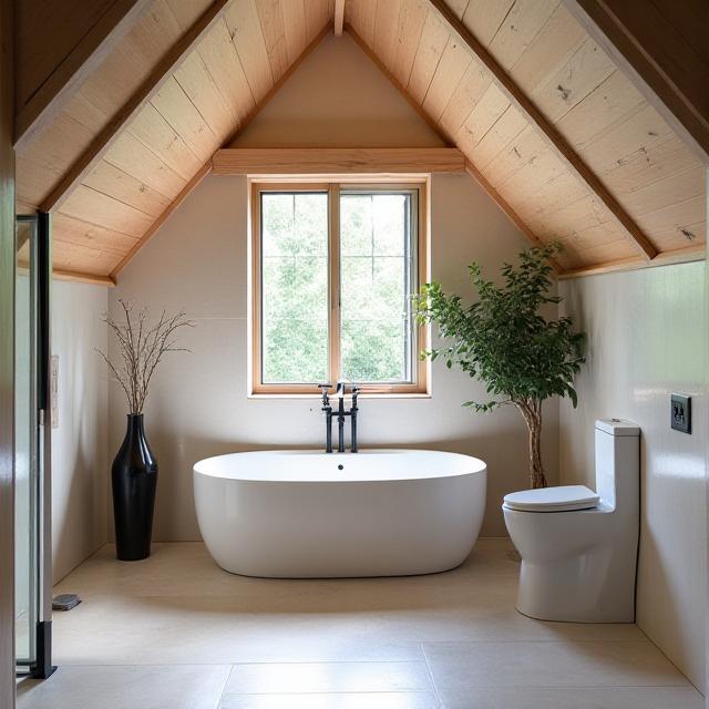 Luxury spa-style bathroom