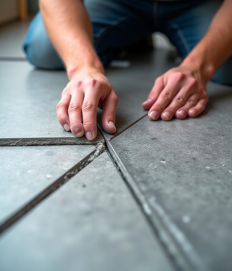 Close up detailing of luxury tile alignment